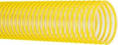 Flexaust - 1-1/2" ID, 29 Hg Vac Rating, 40 psi, Polyurethane Vacuum & Duct Hose - 25' Long, Yellow, 2" Bend Radius, -40 to 200°F - Exact Tooling