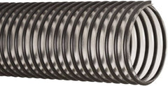 Flexaust - 10" ID, 4 Hg Vac Rating, 7 psi, PVC Vacuum & Duct Hose - 25' Long, Clear/Black, 9-1/2" Bend Radius, 20 to 160°F - Exact Tooling