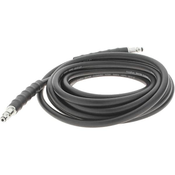 PRO-SOURCE - 2,600 Max psi Fixed Pressure Washer Hose - 20' Long, 6.35 Orifice, 1/4" Hole Size - Exact Tooling