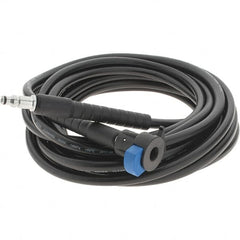 PRO-SOURCE - 2,600 Max psi Fixed Pressure Washer Hose - 25' Long, 6.35 Orifice, 1/4" Hole Size - Exact Tooling