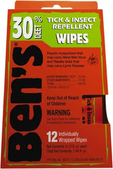 Ben's - 12 Count 30% DEET Towelette - For Ticks, Mosquitos, Disease Carrying Insects - Exact Tooling