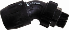 Transair - 1-1/2" ID, 40mm OD, 45° Male Elbow - Plastic, 232 Max psi, 2 Male NPT - Exact Tooling