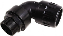 Transair - 1-1/2" ID, 40mm OD, 90° Male Elbow - Plastic, 232 Max psi, 1-1/2 Male NPT - Exact Tooling