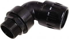 Transair - 1/2" ID, 16.5mm OD, 90° Male Elbow - Plastic, 232 Max psi, 1/2 Male NPT - Exact Tooling
