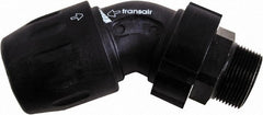 Transair - 1-1/2" ID, 40mm OD, 45° Male Elbow - Plastic, 232 Max psi, 1 Male NPT - Exact Tooling