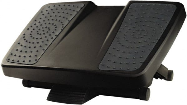FELLOWES - 17-3/4" Wide, 6-1/2" High Foot Rest - Black & Gray - Exact Tooling