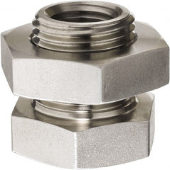 Made in USA - 3/4" Grade 316 Stainless Steel Pipe Anchor Coupling with Locknut - FNPT End Connections, 4,000 psi - Exact Tooling