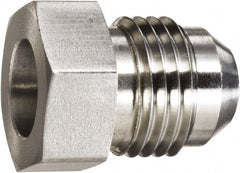 Made in USA - 1/2" Tube OD, 37° Stainless Steel Flared Tube OD Socket - 3/4-16 Weld x Male Flare Ends - Exact Tooling