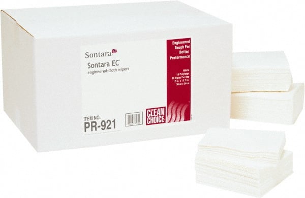 NuTrend Disposables - 1/4 Fold General Purpose Wipes - Poly Pack, 12" x 13-1/4" Sheet Size, White - Exact Tooling