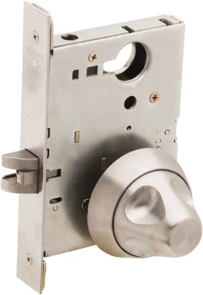 Schlage - Up to 1-3/4" Door Thickness, Satin Stainless Steel Passage Knob Lockset - Exact Tooling
