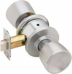 Schlage - 1-3/8 to 1-7/8" Door Thickness, Satin Chrome Passage Knob Lockset - Exact Tooling