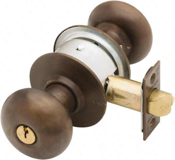 Schlage - 1-3/8 to 1-7/8" Door Thickness, Oil Rubbed Bronze Storeroom Knob Lockset - Exact Tooling