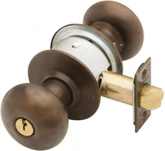 Schlage - 1-3/8 to 1-7/8" Door Thickness, Oil Rubbed Bronze Storeroom Knob Lockset - Exact Tooling