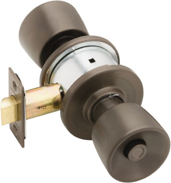 Schlage - 1-3/8 to 1-7/8" Door Thickness, Oil Rubbed Bronze Privacy Knob Lockset - Exact Tooling