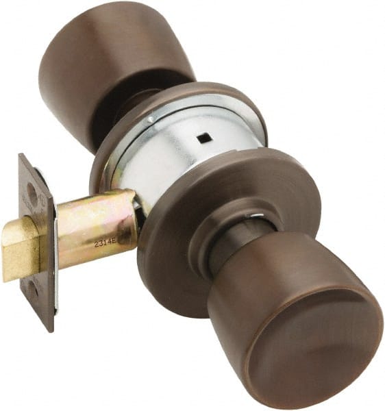 Schlage - 1-3/8 to 1-7/8" Door Thickness, Oil Rubbed Bronze Passage Knob Lockset - Exact Tooling