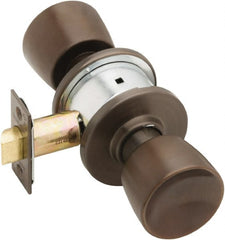 Schlage - 1-3/8 to 1-7/8" Door Thickness, Oil Rubbed Bronze Passage Knob Lockset - Exact Tooling
