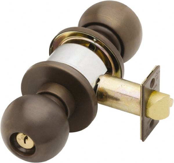 Schlage - 1-3/8 to 1-7/8" Door Thickness, Oil Rubbed Bronze Storeroom Knob Lockset - Exact Tooling