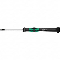 Wera - 0.028" Precision Miniature Hex Driver - 1-37/64" Bade Length, Multi Handle, 157mm OAL - Exact Tooling