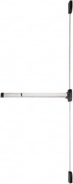 Falcon - Nonhanded, Medium Duty Vertical Rod - Satin Chrome Finish, 4" Max Door Width, Grade 1 - Exact Tooling