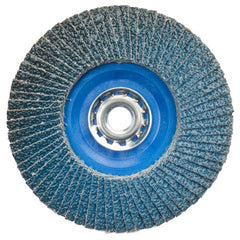 ‎5″ × 5/8″-11 Flap Disc BlueFire Quick Trim Type 27 Plastic Plate 40 Grit - Exact Tooling