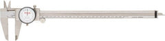SPI - 0mm to 300mm Range, 0.02 mm Graduation, 2mm per Revolution, Dial Caliper - White Face, 64mm Jaw Length, Accurate to 0.04mm - Exact Tooling