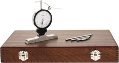 SPI - 0 to 4" Range, Steel, White Dial Depth Gage - 0.001" Graduation, 0.002" Accuracy, 4" Base Measuring Length - Exact Tooling