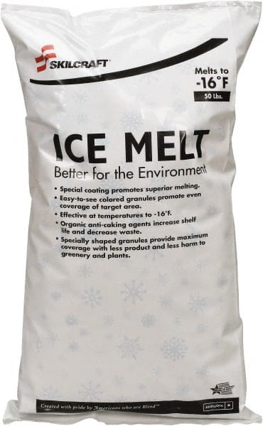 Ability One - 50 Lb Bag Environmentally Safe Pellet-Form Ice & Snow Melter & De-Icer - Exact Tooling