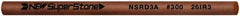 Value Collection - Round Ceramic Finishing Stick - 50mm Long x 3mm Wide x 3mm Thick, 300 Grit - Exact Tooling