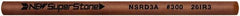 Value Collection - Round Ceramic Finishing Stick - 50mm Long x 2.35mm Wide x 2.4mm Thick, 300 Grit - Exact Tooling