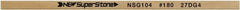Value Collection - Flat Ceramic Finishing Stick - 100mm Long x 2mm Wide x 6mm Thick, 180 Grit - Exact Tooling