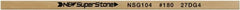 Value Collection - Flat Ceramic Finishing Stick - 100mm Long x 1mm Wide x 2mm Thick, 180 Grit - Exact Tooling