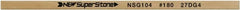 Value Collection - Flat Ceramic Finishing Stick - 100mm Long x 1mm Wide x 6mm Thick, 180 Grit - Exact Tooling