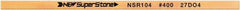 Value Collection - Flat Ceramic Finishing Stick - 100mm Long x 2mm Wide x 4mm Thick, 400 Grit - Exact Tooling