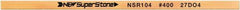 Value Collection - Flat Ceramic Finishing Stick - 100mm Long x 1.5mm Wide x 6mm Thick, 400 Grit - Exact Tooling
