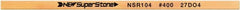 Value Collection - Flat Ceramic Finishing Stick - 100mm Long x 1mm Wide x 2mm Thick, 400 Grit - Exact Tooling