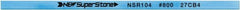 Value Collection - Flat Ceramic Finishing Stick - 100mm Long x 2mm Wide x 6mm Thick, 800 Grit - Exact Tooling