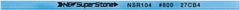 Value Collection - Flat Ceramic Finishing Stick - 100mm Long x 1.5mm Wide x 10mm Thick, 800 Grit - Exact Tooling