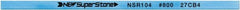 Value Collection - Flat Ceramic Finishing Stick - 100mm Long x 1.5mm Wide x 6mm Thick, 800 Grit - Exact Tooling
