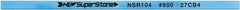 Value Collection - Flat Ceramic Finishing Stick - 100mm Long x 1.5mm Wide x 4mm Thick, 800 Grit - Exact Tooling