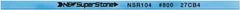 Value Collection - Flat Ceramic Finishing Stick - 100mm Long x 1mm Wide x 2mm Thick, 800 Grit - Exact Tooling