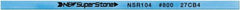 Value Collection - Flat Ceramic Finishing Stick - 100mm Long x 0.8mm Wide x 6mm Thick, 800 Grit - Exact Tooling