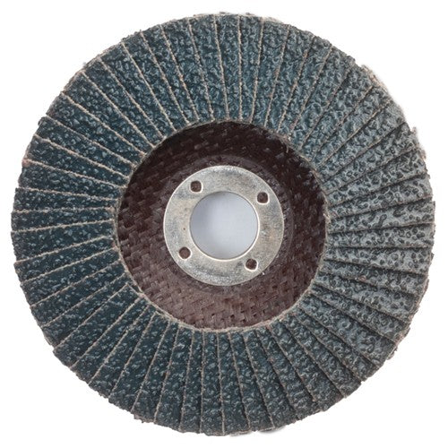 4″ × 5/8″ Flap Disc BlueFire Type 29 Fiberglass Plate 36 Grit - Exact Tooling
