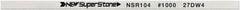 Value Collection - Flat Ceramic Finishing Stick - 100mm Long x 2mm Wide x 4mm Thick, 1,000 Grit - Exact Tooling