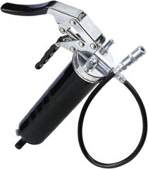 lumax - 7,000 Max psi, Flexible Pistol Grease Gun - 14 oz Capacity, 1/8 Thread Outlet, 25 Strokes per oz, 3-Way Fill - Exact Tooling
