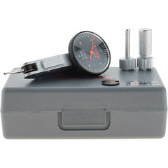 SPI - 0.03" Range, 0.0005" Dial Graduation, Horizontal Dial Test Indicator - 1-1/4" Black Dial, 0-100-0 Dial Reading, Accurate to 0.0005" - Exact Tooling