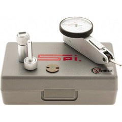 SPI - 0.008" Range, 0.0001" Dial Graduation, Horizontal Dial Test Indicator - 1-1/4" White Dial, 0-4-0 Dial Reading, Accurate to 0.0001" - Exact Tooling