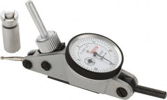 SPI - 0.06" Range, 0.0005" Dial Graduation, Horizontal Dial Test Indicator - 1-3/16" White Dial, 0-15-0 Dial Reading, Accurate to 0.0012" - Exact Tooling