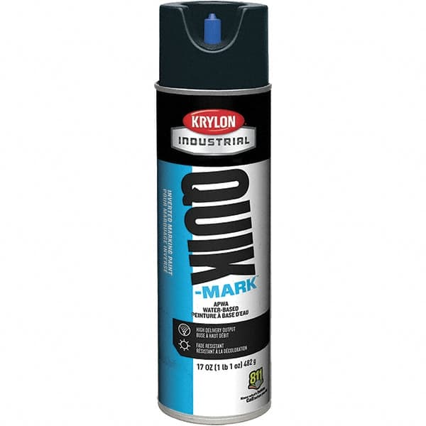 Krylon - 20 fl oz Black Marking Paint - 664' Coverage at 1" Wide, Water-Based Formula, 372 gL VOC - Exact Tooling