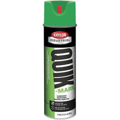 Krylon - 20 fl oz Green Marking Paint - 664' Coverage at 1" Wide, Water-Based Formula, 321 gL VOC - Exact Tooling