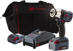Ingersoll-Rand - 3/8" Drive 20 Volt Pistol Grip Cordless Impact Wrench & Ratchet - 2,100 RPM, 0 to 3,100 BPM, 360 Ft/Lb Torque, 2 Lithium-Ion Batteries Included - Exact Tooling
